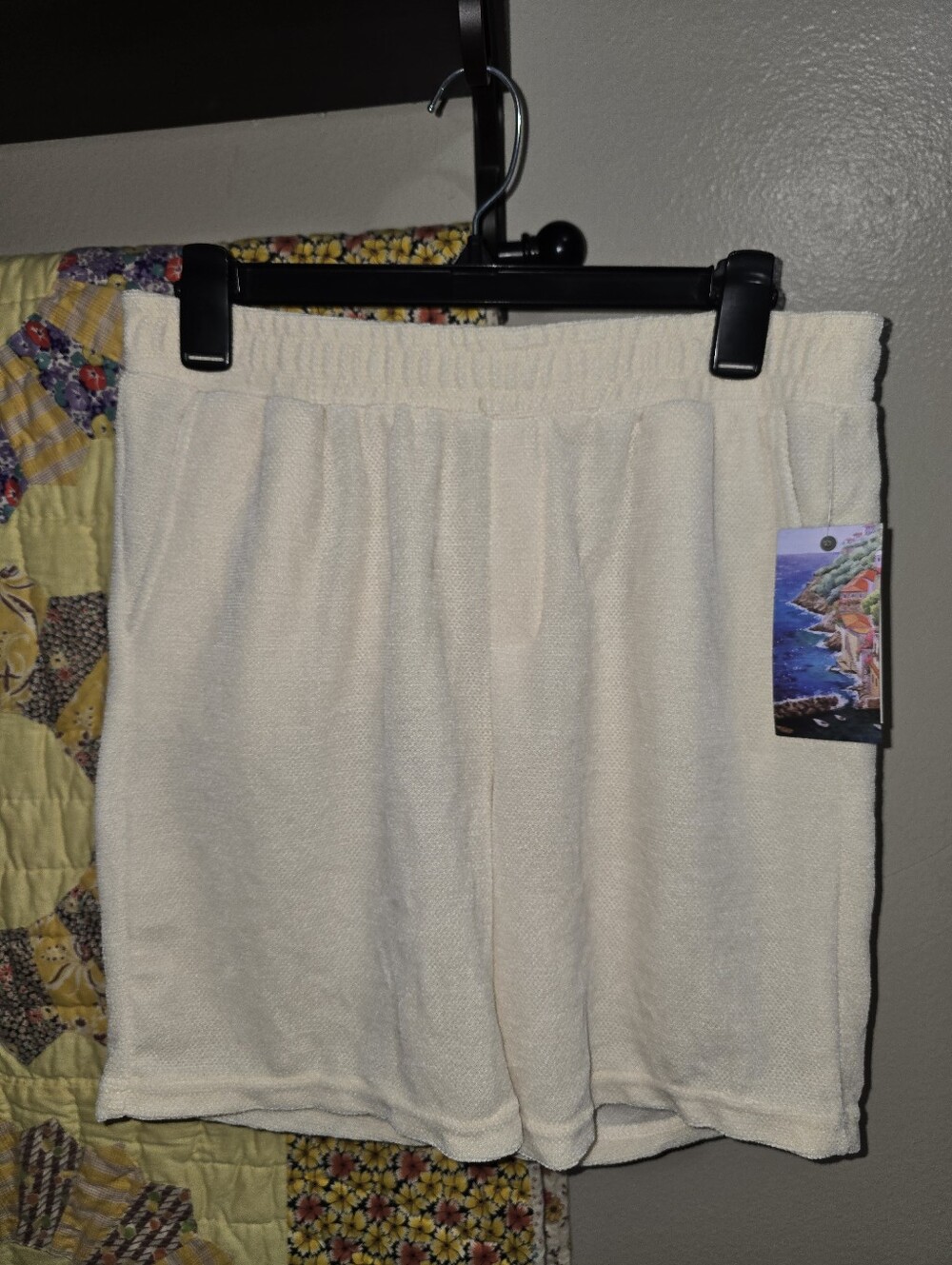Men's Cream Knit Lounge Shorts - Comfortable Everyday Wear